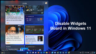 Turn of Widgets board in Windows 11
