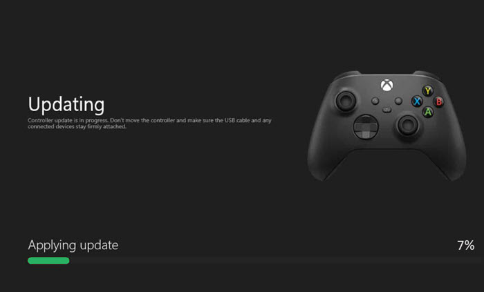 Xbox Controller Update in Progress