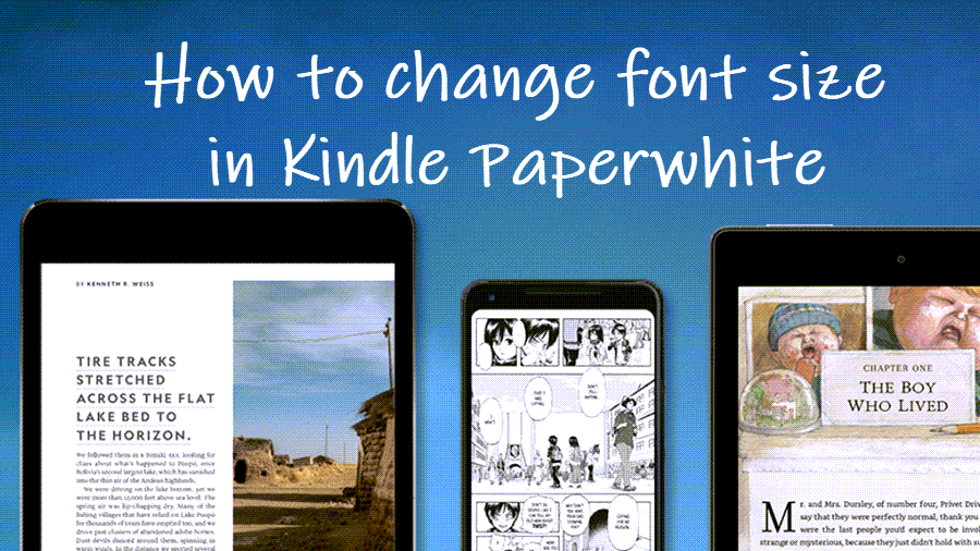 Font size on Kindle