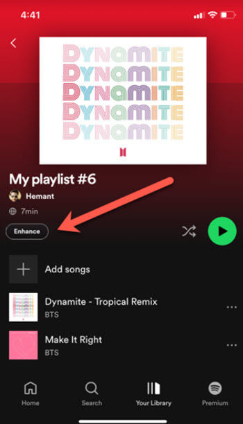 Enhance Spotify Playlist