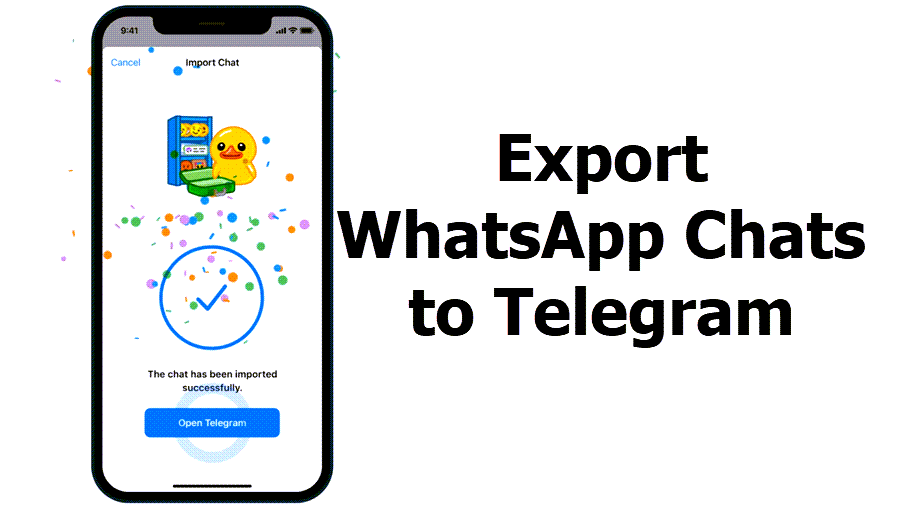 Export WhatsApp Chats to telegram app