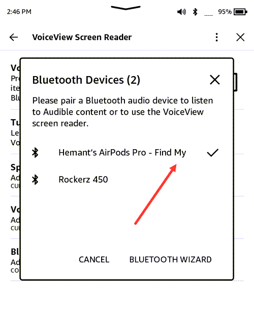 Pair Bluetooth Device to Kindle