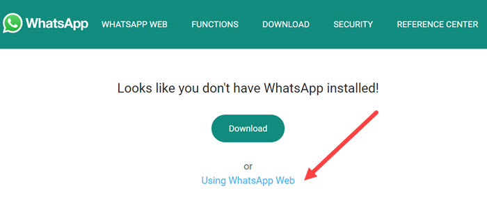 Using WhatsApp Web