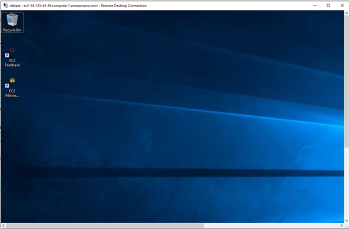 Windows instance started